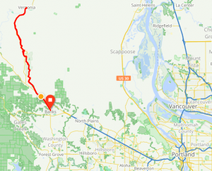 Map of Banks=Vernonia Trail